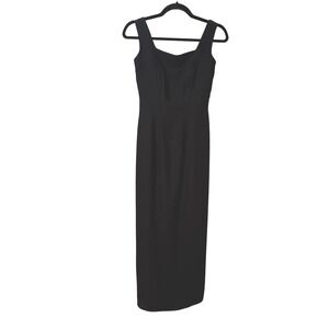 Vintage Watters and Watters black‎ square neck long dress